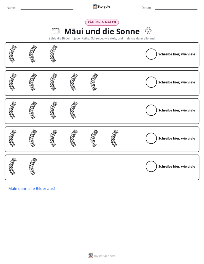 Zählen & Ausmalen