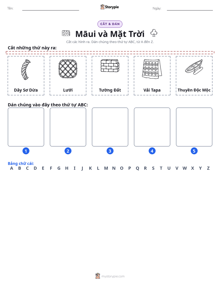Cắt & Dán Chữ Cái