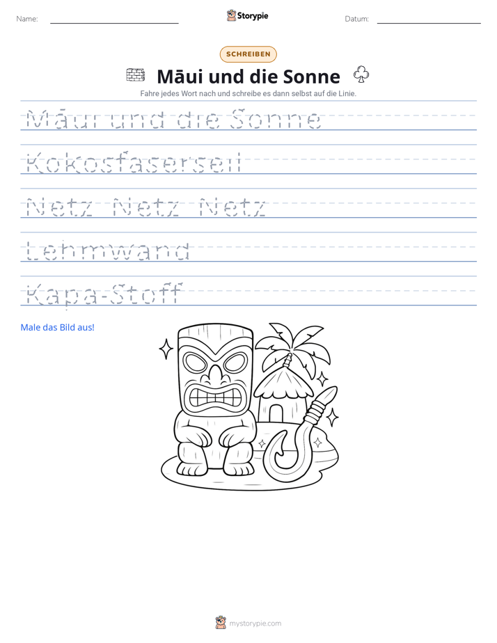 Schreibübung