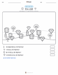 탄소 순환 인쇄 가능한 워크시트 미리보기