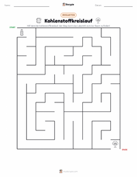 Kohlenstoffkreislauf druckbare Arbeitsblatt Vorschau