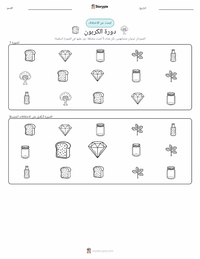 معاينة ورقة العمل القابلة للطباعة دورة الكربون