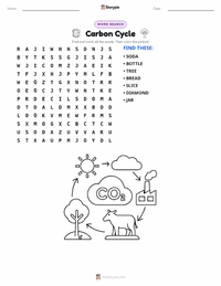 Carbon Cycle printable worksheet preview