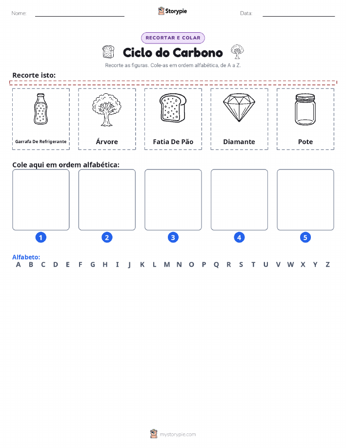 Recortar & Colar Alfabeto
