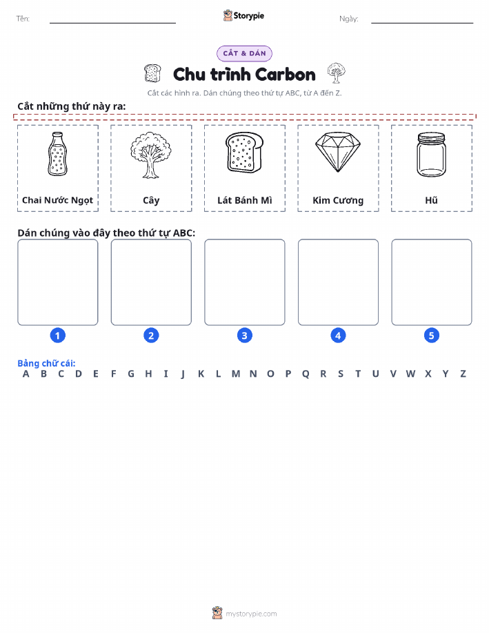 Cắt & Dán Chữ Cái