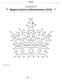 Magna Carta'nın İmzalanması (1215) yazdırılabilir çalışma sayfası önizlemesi