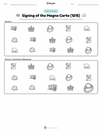 Signing of the Magna Carta (1215) printable worksheet preview
