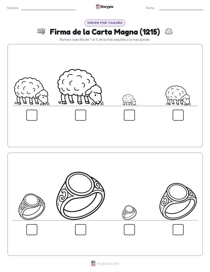 Orden de Tamaños