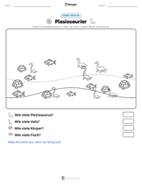 Plesiosaurier druckbare Arbeitsblatt Vorschau