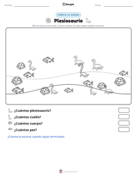 Vista previa de la hoja de trabajo imprimible de Plesiosaurio