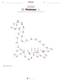 Plesiosaur printable worksheet preview