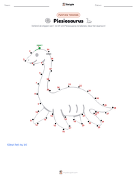 Plesiosaurus afdrukbare werkblad voorbeeld