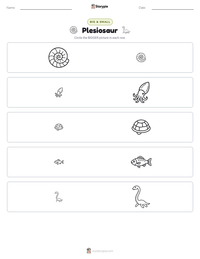 Plesiosaur printable worksheet preview