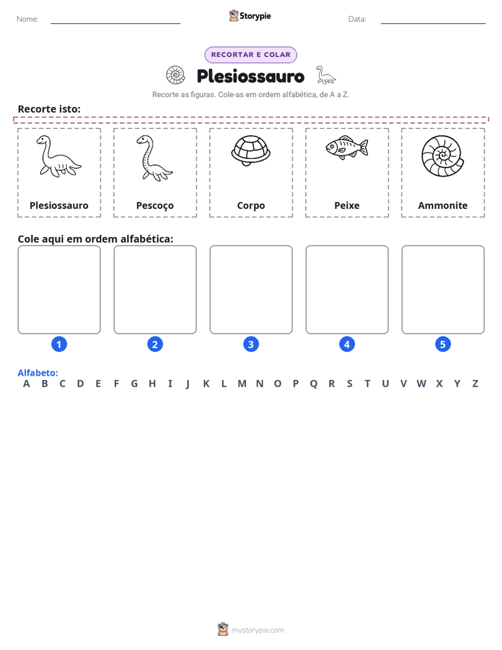 Recortar & Colar Alfabeto