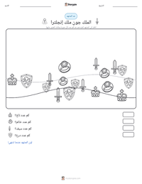 معاينة ورقة العمل القابلة للطباعة الملك جون ملك إنجلترا