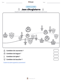 Aperçu de la feuille de travail imprimable Jean d'Angleterre