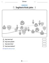 İngiltere Kralı John yazdırılabilir çalışma sayfası önizlemesi