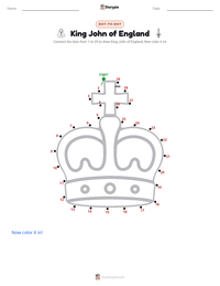 King John of England printable worksheet preview