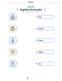 İngiltere Kralı John yazdırılabilir çalışma sayfası önizlemesi