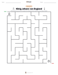 König Johann von England druckbare Arbeitsblatt Vorschau
