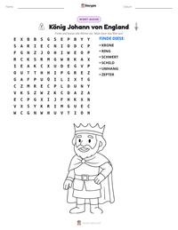 König Johann von England druckbare Arbeitsblatt Vorschau