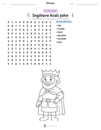 İngiltere Kralı John yazdırılabilir çalışma sayfası önizlemesi