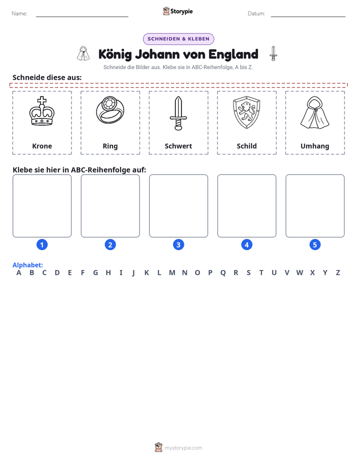 Schneiden & Einfügen Alphabet