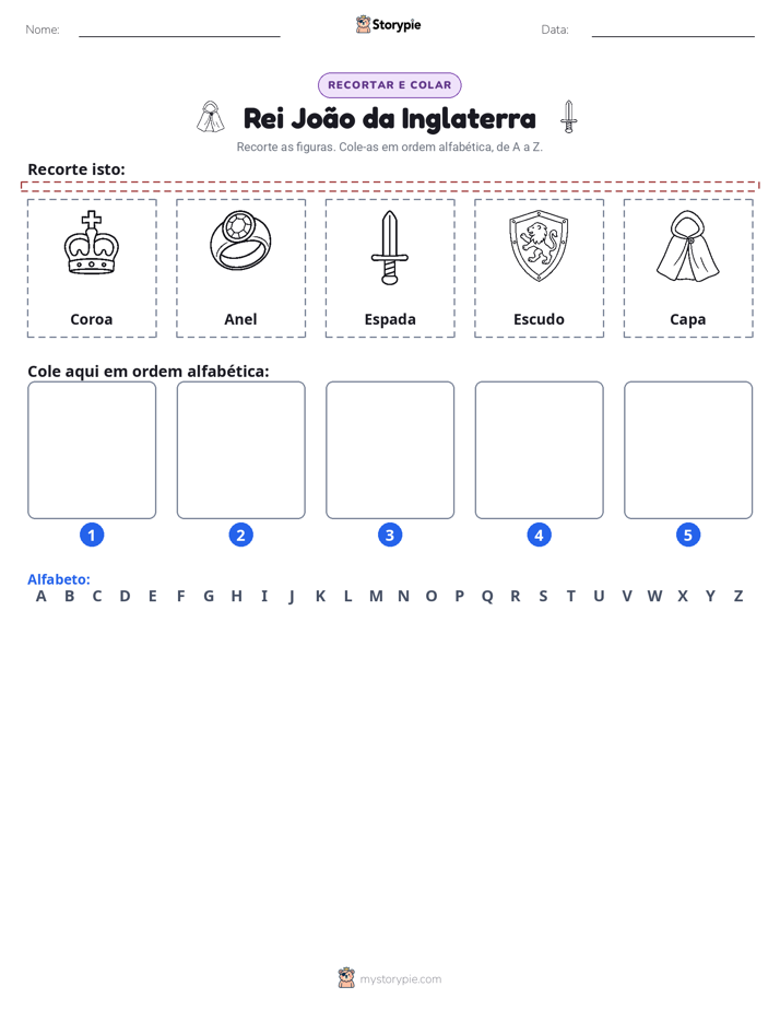 Recortar & Colar Alfabeto