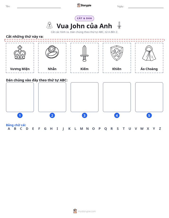 Cắt & Dán Chữ Cái