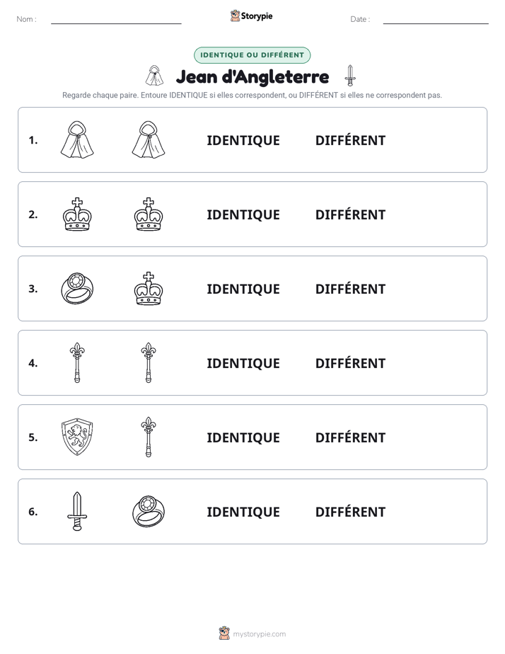Identique ou Différent