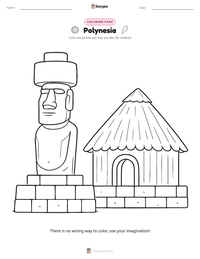 Polynesia printable worksheet preview