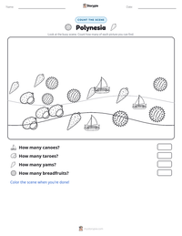 Polynesia printable worksheet preview