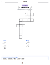 Polynesia printable worksheet preview