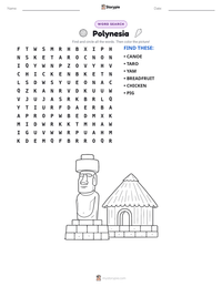 Polynesia printable worksheet preview