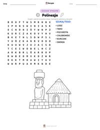 Podgląd drukowalnego arkusza ćwiczeń Polinezja
