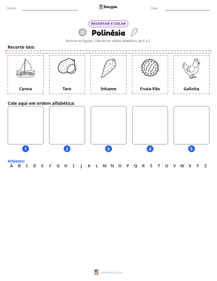 Recortar & Colar Alfabeto