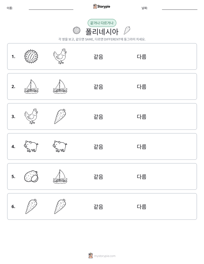 같은 것 또는 다른 것