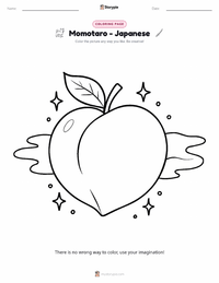 Momotaro - Japanese coloring page for kids