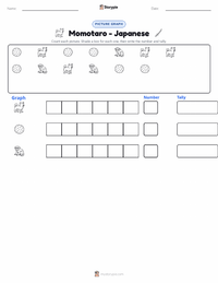 Momotaro - Japanese printable worksheet preview