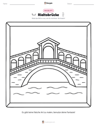 Rialtobrücke druckbare Arbeitsblatt Vorschau