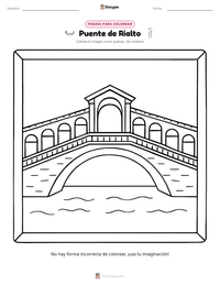 Vista previa de la hoja de trabajo imprimible de Puente de Rialto