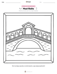 Podgląd drukowalnego arkusza ćwiczeń Most Rialto