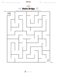 Rialto Bridge printable worksheet preview