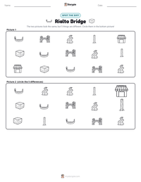 Rialto Bridge printable worksheet preview