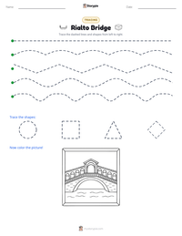 Rialto Bridge printable worksheet preview