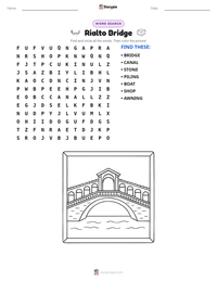 Rialto Bridge printable worksheet preview