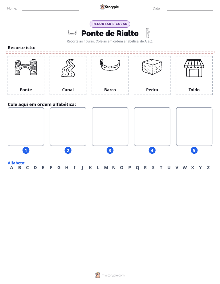 Recortar & Colar Alfabeto