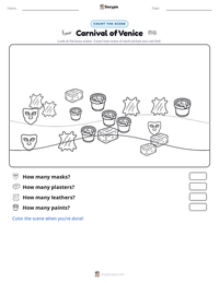 Carnival of Venice printable worksheet preview