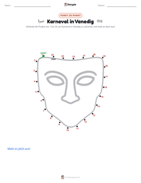 Karneval in Venedig druckbare Arbeitsblatt Vorschau