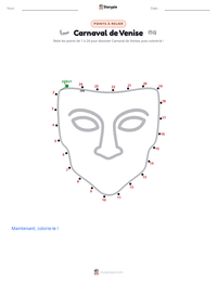 Aperçu de la feuille de travail imprimable Carnaval de Venise